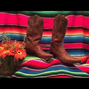 Dan Post Brown Leather Sniptoe size 8 Boots